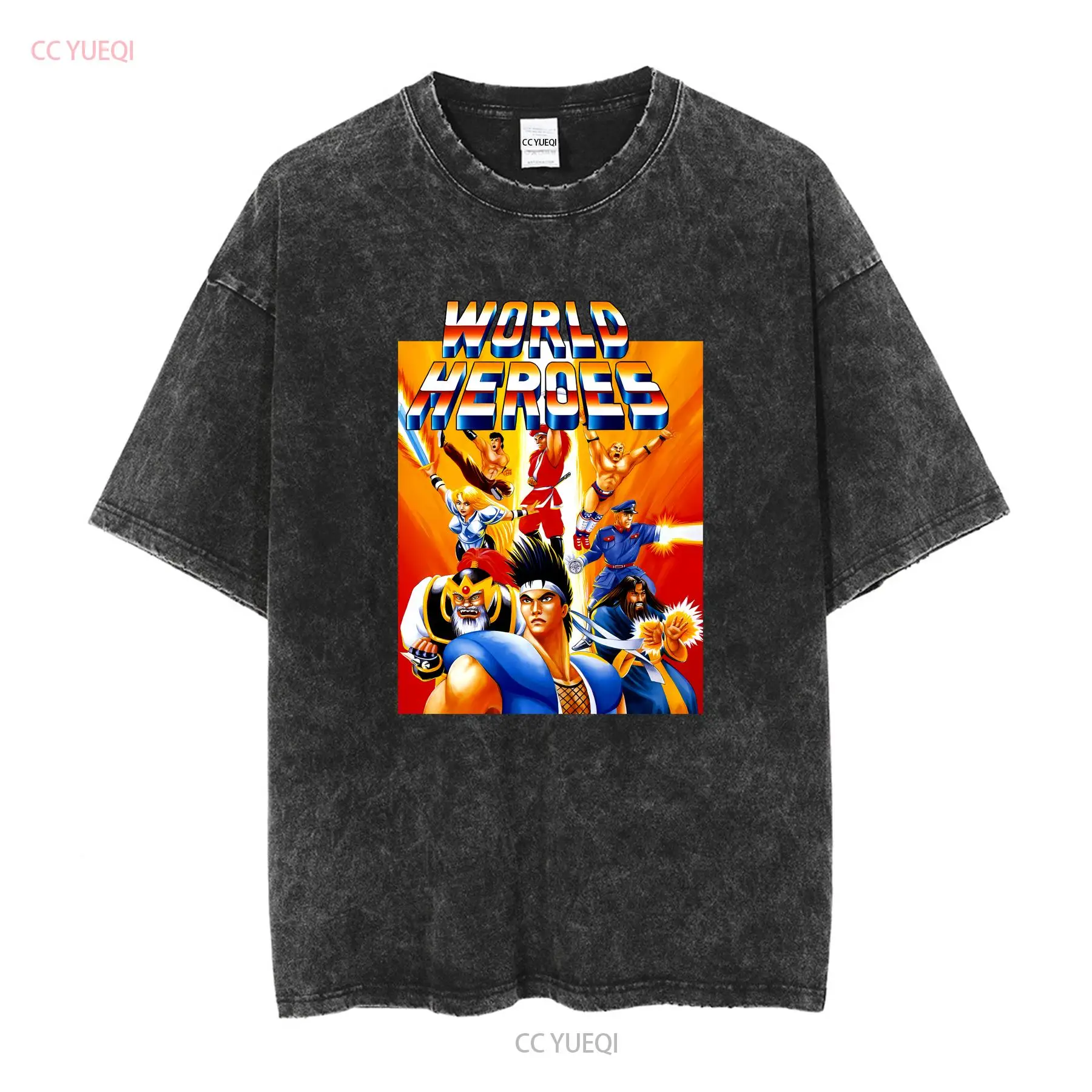 تي شيرت World Heroes Classic N - مراجعة Retro Gaming T Shirt وسعره