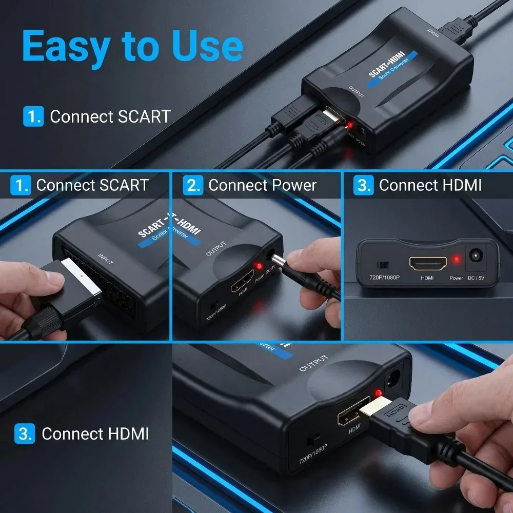 محول SCART إلى HDMI متوافق مع  - مراجعة Scart To Hdmi وسعره