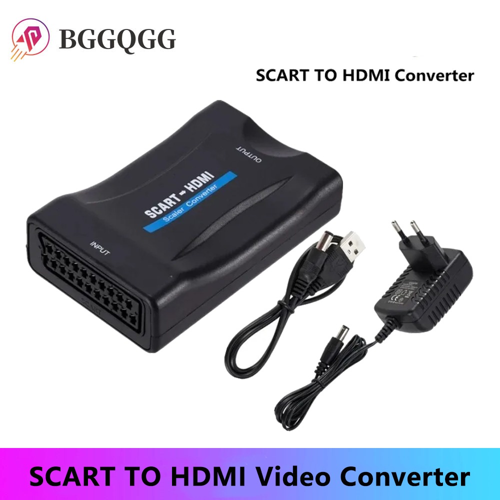 BGGQGG 1080P سكارت إلى HDMI مت - مراجعة Scart To Hdmi وسعره