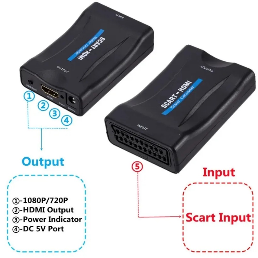 BGGQGG 1080P سكارت إلى HDMI مت - مراجعة Scart To Hdmi وسعره