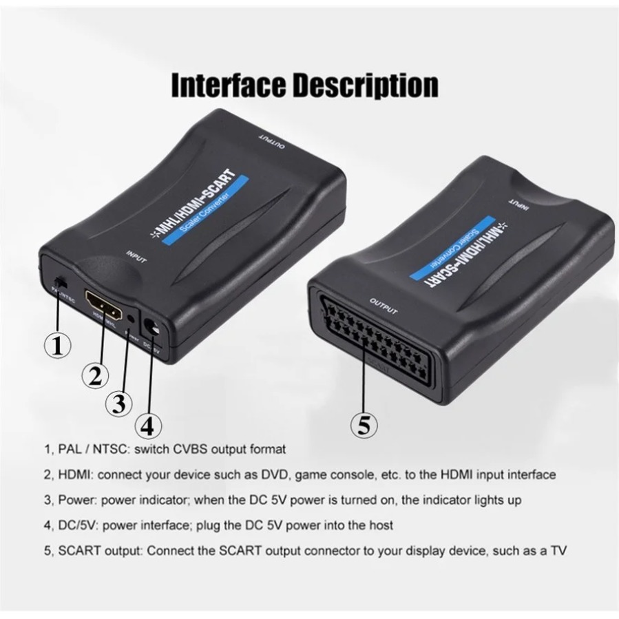 محول HDMI إلى Scart بدقة 1080  - مراجعة Scart To Hdmi وسعره